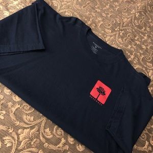 Navy Rosemary chest logo shirt